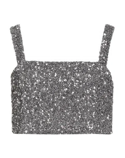 Aniye By Woman Top Silver Size M Polyester, Elastane In Gray