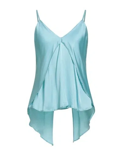 Aniye By Woman Top Sky Blue Size 6 Viscose