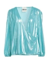 Aniye By Woman Top Turquoise Size M Polyester In Blue