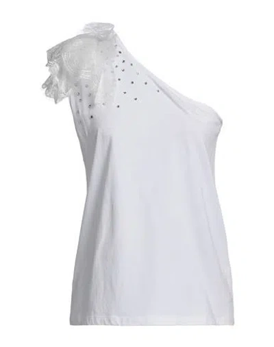 Aniye By Woman Top White Size 6 Cotton, Polyamide