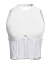 Aniye By Woman Top White Size L Viscose, Polyamide, Elastane In White