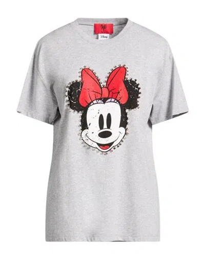 Aniye By Woman T-shirt Grey Size M Cotton In Gray