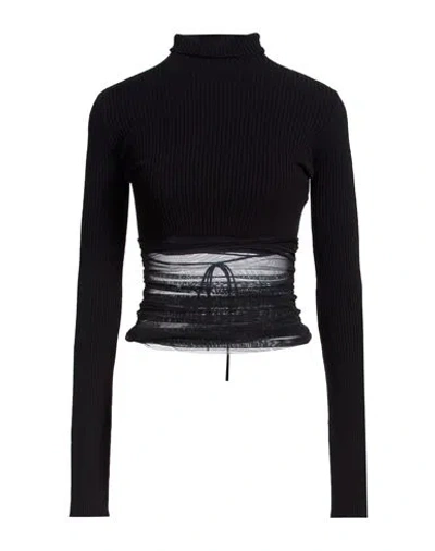 Aniye By Woman Turtleneck Black Size S Polyamide, Acrylic, Wool, Polyester, Elastane