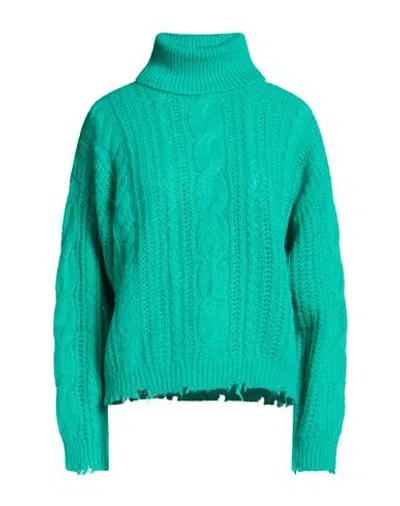 Aniye By Woman Turtleneck Emerald Green Size M Polyamide, Alpaca Wool, Wool