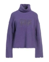 Aniye By Woman Turtleneck Purple Size L Wool, Polyamide, Alpaca Wool, Elastane