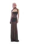 Aniye By Women's Dress  Heart Neckline In Brown