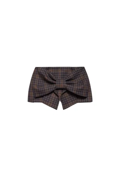 Aniye By Women's Miniskirt  Fantasy Check In Brown