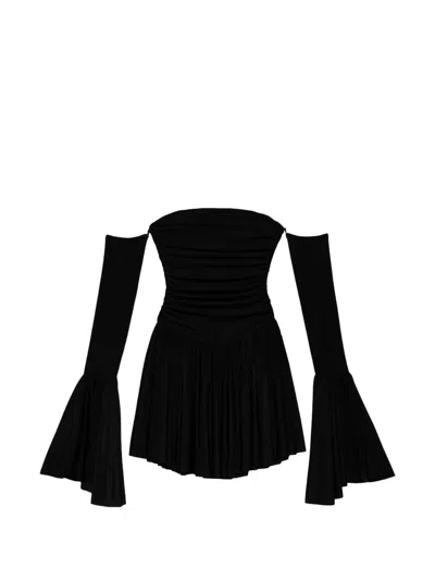 Aniye By Xena Ruffled Mini Dress In Black