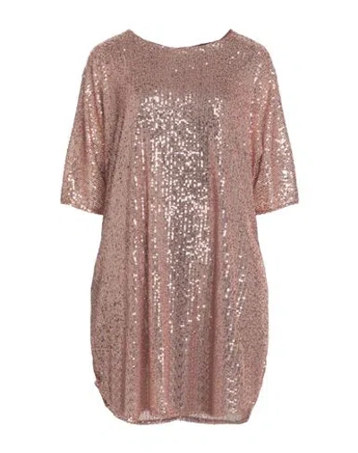 Aniye N°2 Woman Mini Dress Bronze Size Onesize Polyester, Elastane In Yellow