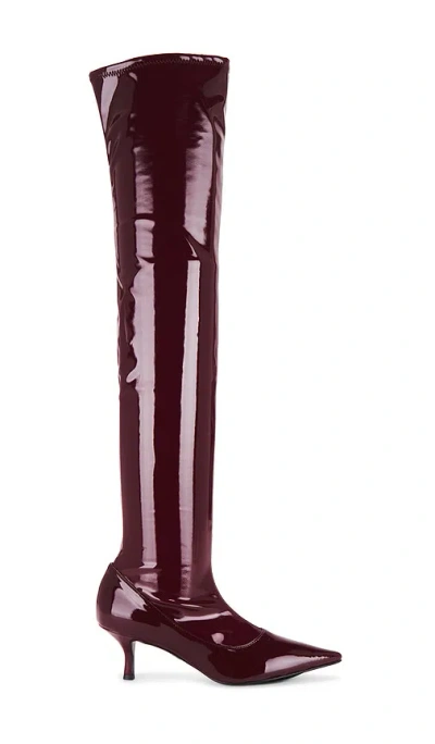 Aniye Records Betsy Cuissard Boot In Dark Ruby