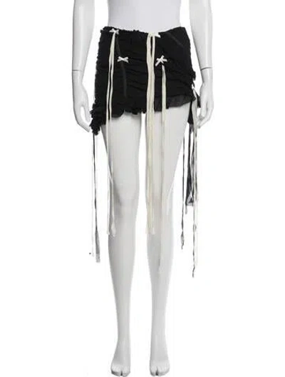 Pre-owned Aniye Records Graphic Print Mini Skirt W/ Tags In Black