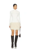 Aniye Records Nika Faux Fur Mini Dress In Brown