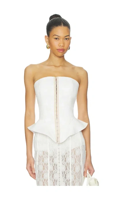 Aniye Records Nilde Bustier Top In White