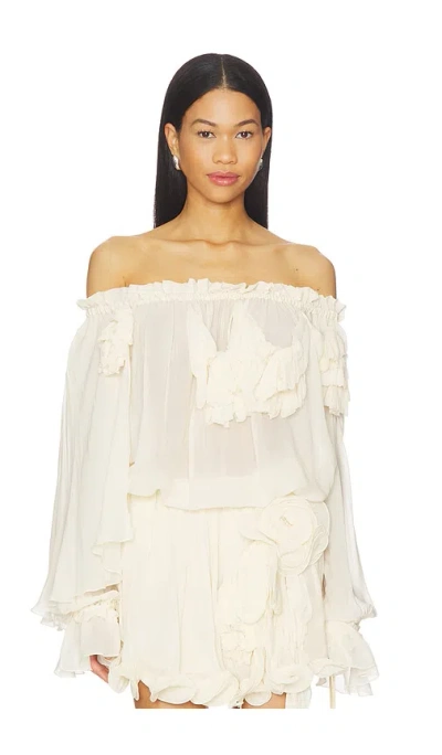 Aniye Records Pen Blouse In White