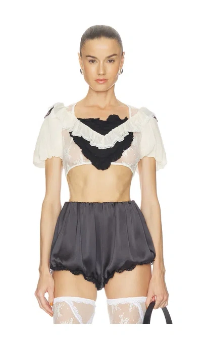 Aniye Records Ruth Heart Top In Neutral