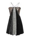 Aniye Records Woman Mini Dress Black Size 10 Polyester, Polyamide In Black