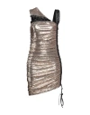 Aniye Records Woman Mini Dress Gold Size 8 Polyester, Polyamide, Viscose In Gold