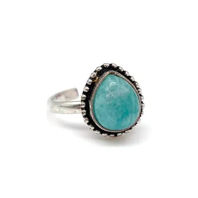 Anju Women's Amazonite Stone Ring In Blue/green
