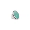 Anju Women's Kashi Semiprecious Oval Stone Ring In Amazonite In Multi