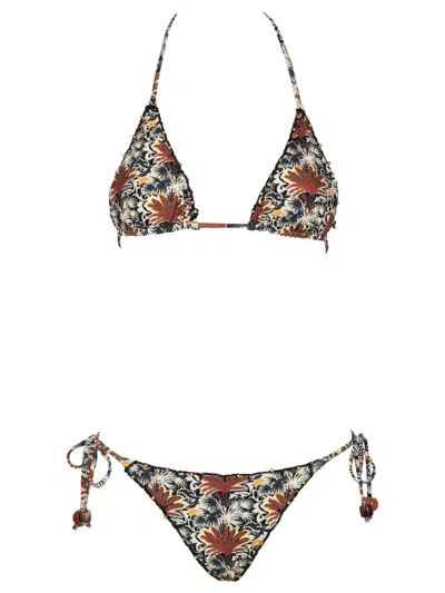 Anjuna Melissa Reversible Bikini With Crochet Trim In Multi