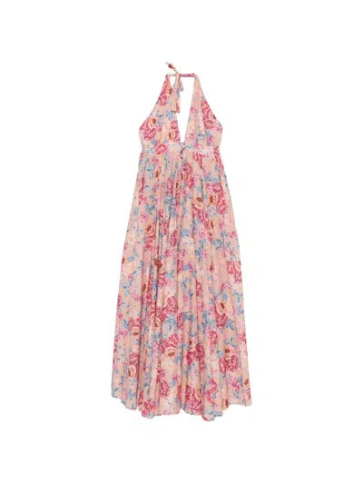 Anjuna Bridget Floral-print Maxi Dress In Pink