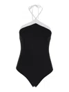 ANJUNA BLACK AND WHITE CHARLIE SWIMSUIT IN TECHNO FABRIC STRETCH WOMAN