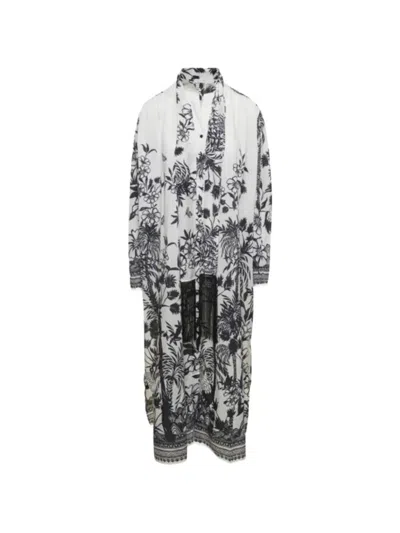 Anjuna Emilia Graphic-print Shirt Dress In White