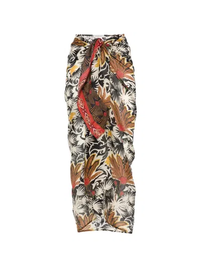 Anjuna Floral Pareo In Brown