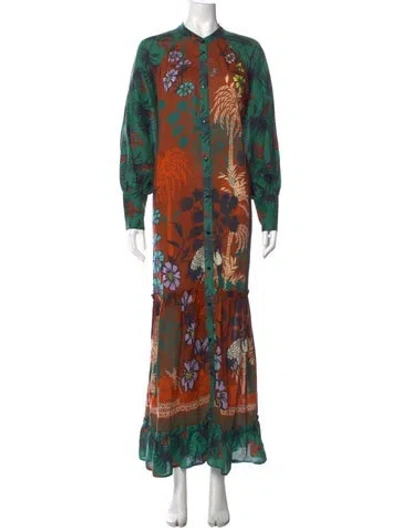Pre-owned Anjuna Floral Print Long Dress In Multi