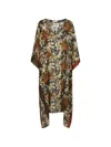 Anjuna Floral-print Drawstring Kaftan In Multi