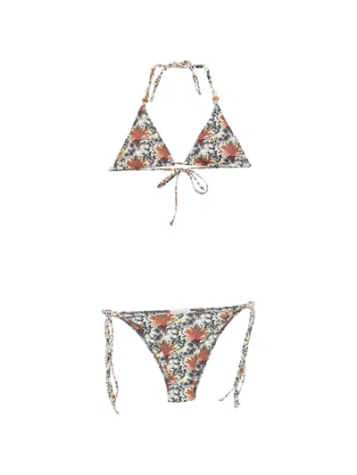 Anjuna Floral-print Tie-fastening Bikini In Multi