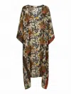 Anjuna Floral-print Drawstring Kaftan In Multi