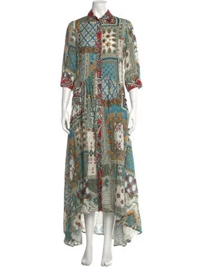 Pre-owned Anjuna Linen Long Dress In White