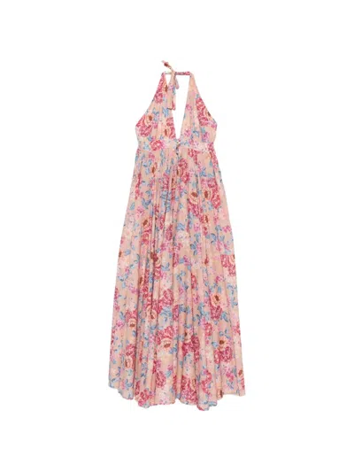Anjuna Long Dress Bridget With Floral Print In Pink
