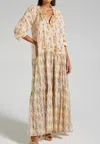 Anjuna Lorella Long Kaftan Mixcipria In Neutral