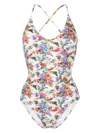 Anjuna Mara Floral-print Scoop-neck Swimsuit