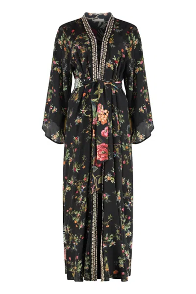 ANJUNA ANJUNA MAXI PRINTED SILK CARDIGAN