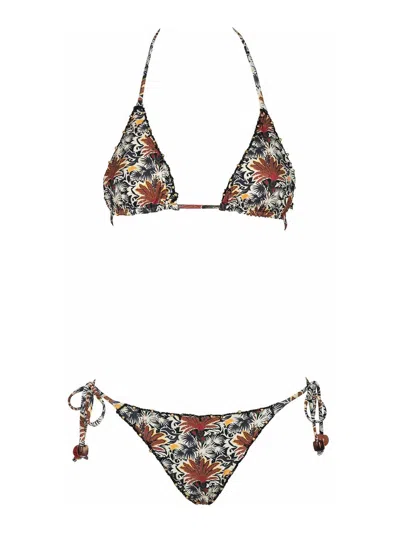 Anjuna Melissa Reversible Bikini With Crochet Trim In Multi