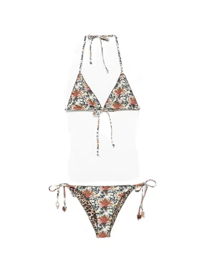 Anjuna Reversible Bikini With Crochet Trim Multicolor In Tech Fabric For Women