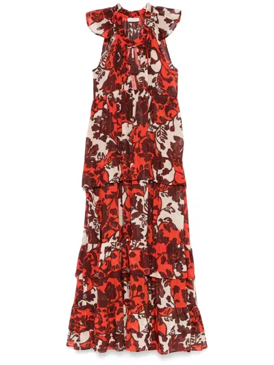 Anjuna Nara Maxi Dress In Red