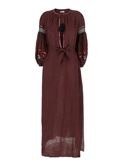 Anjuna Nicoletta Long Dress In Brown