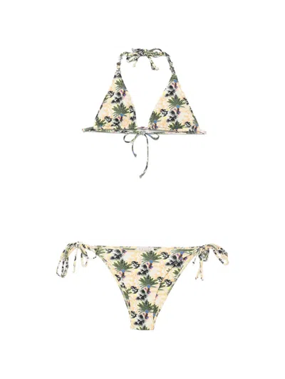 Anjuna Leopard Print Floral Bikini In Multi