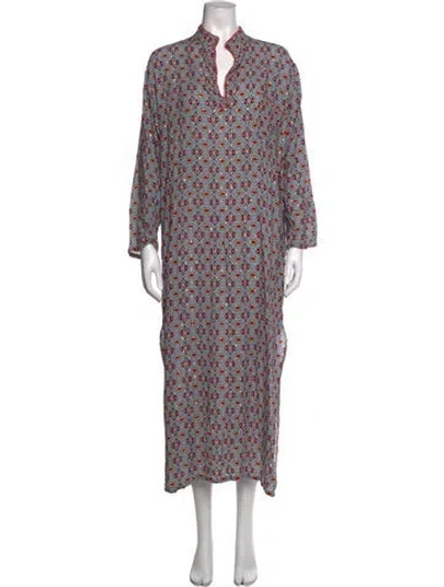 Pre-owned Anjuna Printed Long Dress W/ Tags In Blue