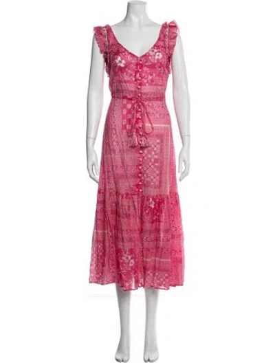Pre-owned Anjuna Printed Mini Dress In Pink