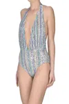 Shop Anjuna Rose Embellished Swimsuit In Aquamarine