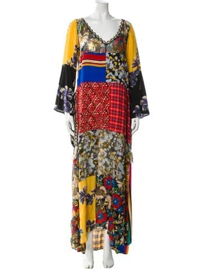 Pre-owned Anjuna Silk Long Dress In Multi