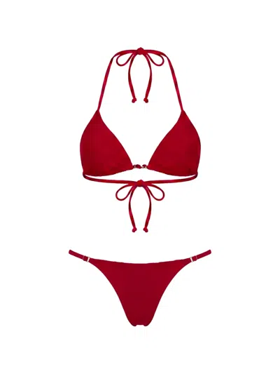 Anjuna Triangle-design Bikini In Red