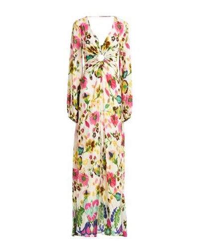 Anjuna Woman Maxi Dress Ivory Size M Viscose In White