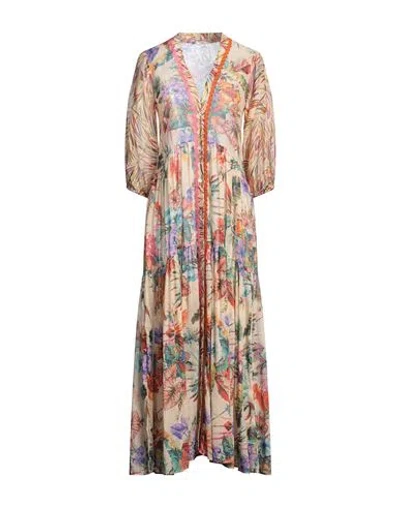 Anjuna Woman Maxi Dress Ivory Size Xl Cotton, Silk In White