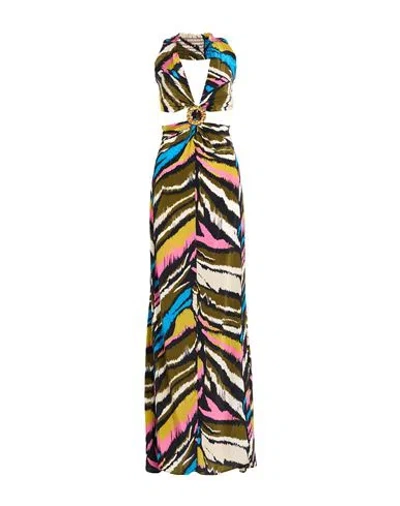 Anjuna Woman Maxi Dress Military Green Size Xs Viscose In Multi